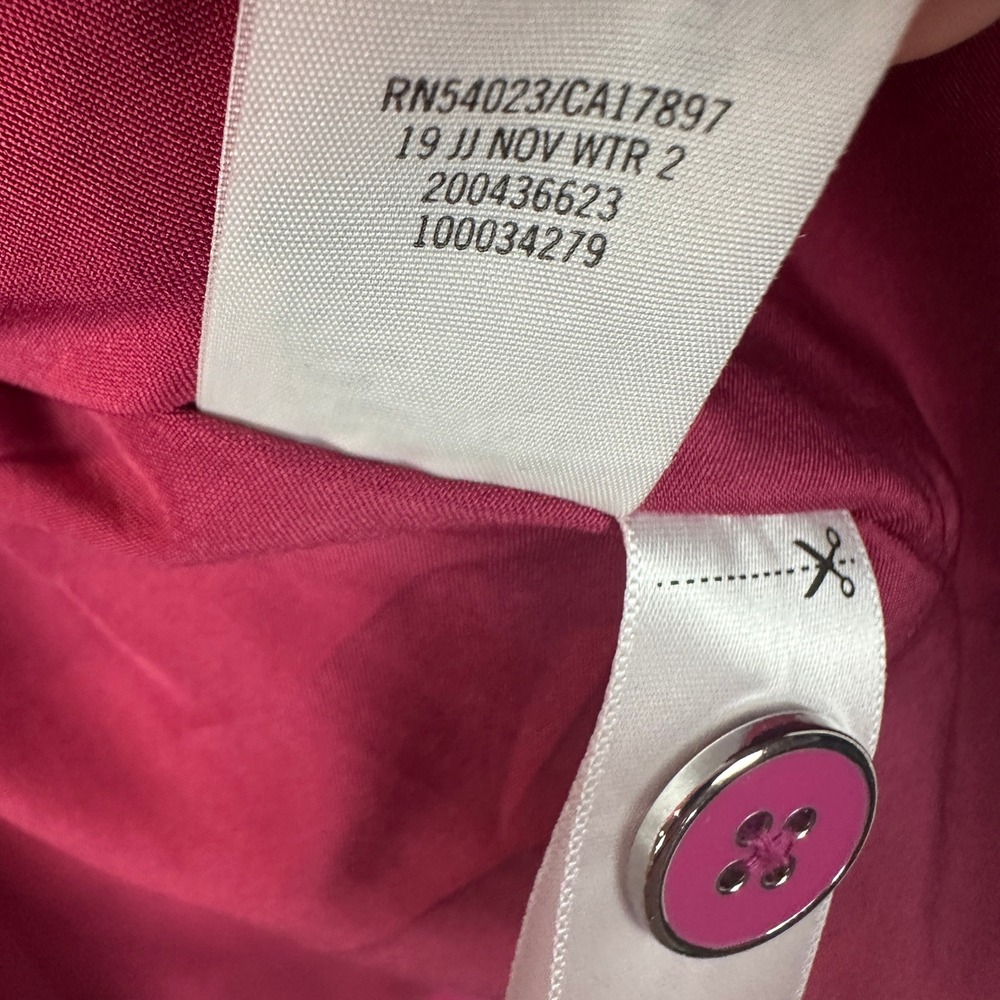Janie and Jack Girls Hot Pink Bell Sleeve Bow Back Dress Coat Size 5-6 Fuchsia - Picture 6 of 10